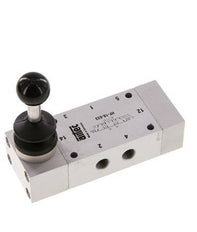 5/3 G1/8'' Auspuff Zentrum Handhebelventil 0-10bar/0-140psi Airtec