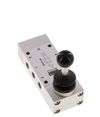 5/3 G1/8'' Auspuff Zentrum Handhebelventil 0-10bar/0-140psi Airtec