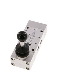 5/3 G1/8'' Auspuff Zentrum Handhebelventil 0-10bar/0-140psi Airtec