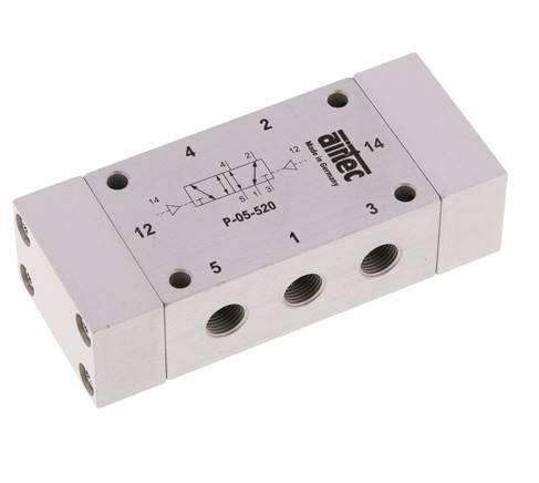 5/2 G1/8'' Bistabiles Luftsteuerventil 0-10bar/0-140psi Airtec