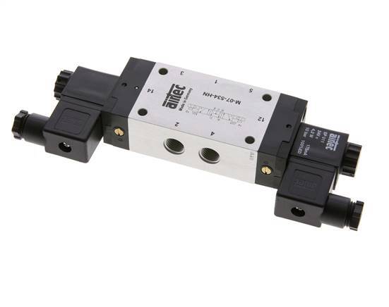 5/3 G1/4'' Druckmittel-Magnetventil 230V AC 3-8bar/42-112psi Airtec