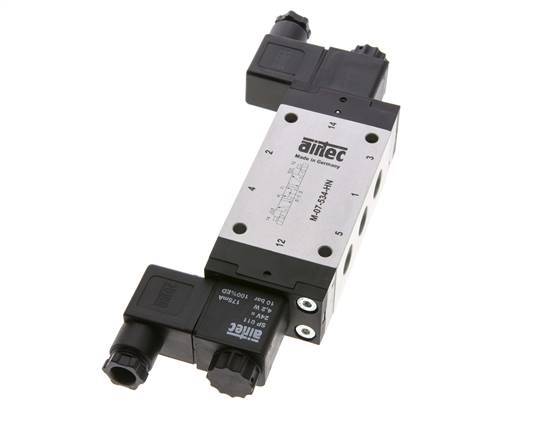 5/3 G1/4'' Druckmittel-Magnetventil 230V AC 3-8bar/42-112psi Airtec