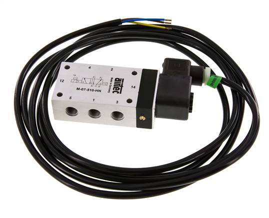 5/2 G1/4'' Magnetventil 230V AC ATEX 1,5-10bar/21,0-140psi Airtec