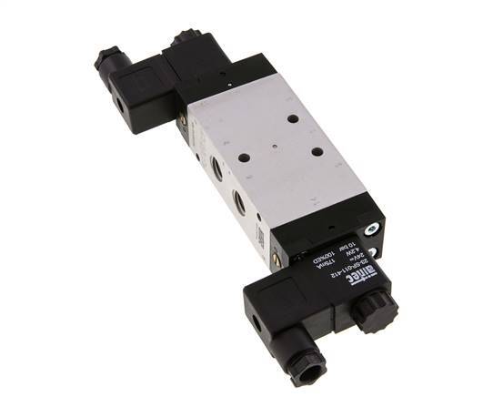 5/3 G1/4'' Druck-Center-Magnetventil 24V DC 3-10bar/42-140psi Airtec