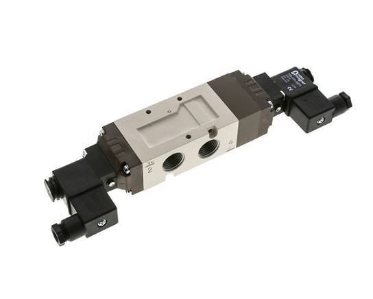 5/3 G1/2'' Auspuff-Mittelmagnetventil 24V DC 2-10bar/28-140psi YPC