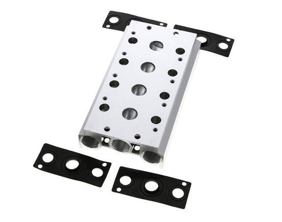 Verteiler 4-Stationen E.MC 5/2 5/3-fach