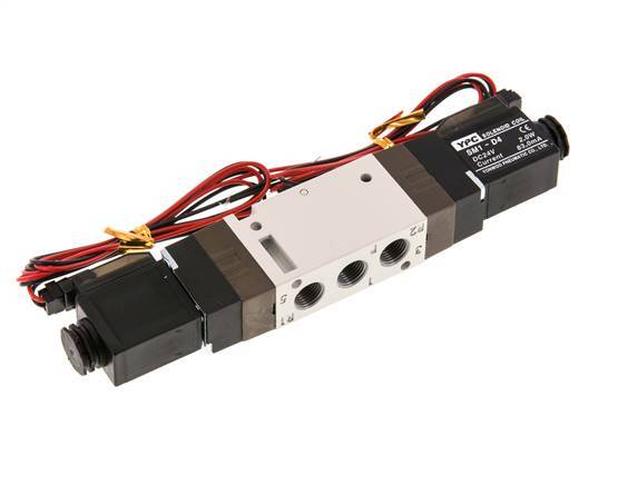 5/2 G1/8'' Bistabiles Magnetventil 24V DC 1,5-10bar/21,0-140psi 2-poliger Stecker YPC