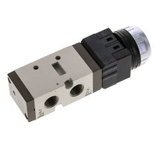 5/2 G1/4'' (G1/8'') Druckknopfventil Schwarz 0-8bar/0-112psi YPC
