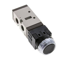 5/2 G1/4'' (G1/8'') Druckknopfventil Schwarz 0-8bar/0-112psi YPC