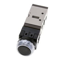 5/2 G1/4'' (G1/8'') Druckknopfventil Schwarz 0-8bar/0-112psi YPC
