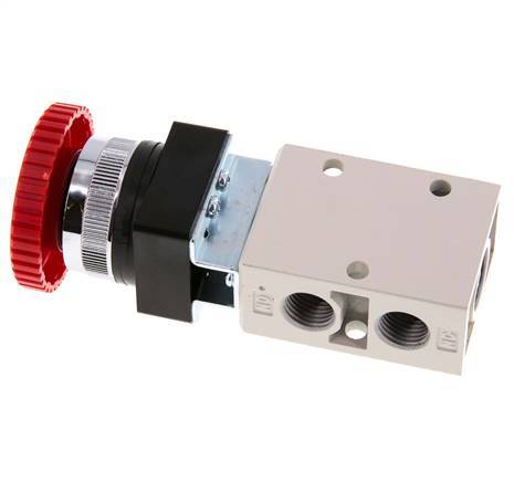 3/2 G1/4'' Not-Aus-Knopfventil rot 0-8bar/0-112psi YPC