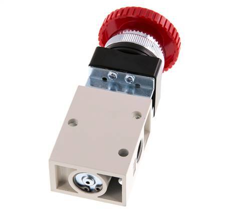 3/2 G1/4'' Not-Aus-Knopfventil rot 0-8bar/0-112psi YPC
