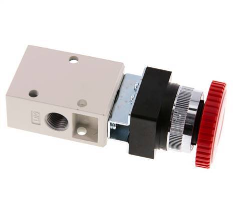 3/2 G1/4'' Not-Aus-Knopfventil rot 0-8bar/0-112psi YPC