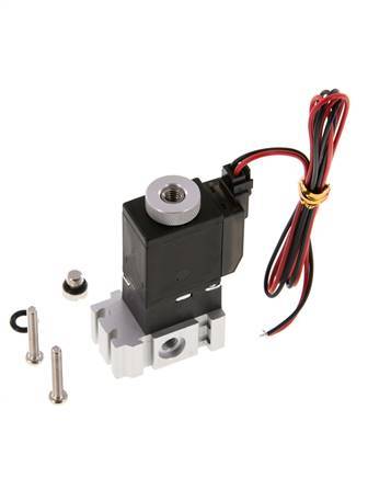 3/2 M5 NO Magnetventil 24V DC 0-8bar/0-112psi 2-poliger Stecker YPC
