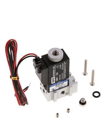 3/2 M5 NO Magnetventil 24V DC 0-8bar/0-112psi 2-poliger Stecker YPC