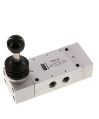 5/3 G1/4'' Auspuff Zentrum Handhebelventil 0-12bar/0-168psi Airtec