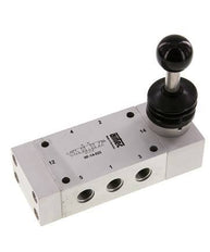 5/3 G1/4'' Auspuff Zentrum Handhebelventil 0-12bar/0-168psi Airtec