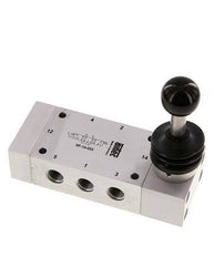 5/3 G1/4'' Auspuff Zentrum Handhebelventil 0-12bar/0-168psi Airtec