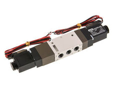 5/3 G1/8'' Auspuff-Mittelmagnetventil 24V DC 2-10bar/28-140psi 2-poliger Stecker YPC