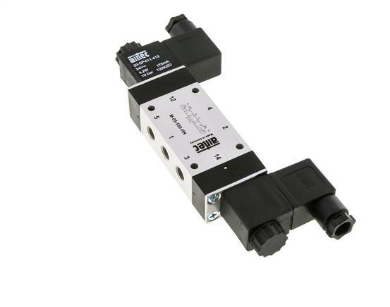 5/3 G1/8'' Center Closed Magnetventil 12V DC 3-8bar/42-112psi Airtec
