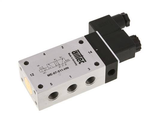 5/2 G1/4'' (G1/8'') Magnetventil Externe Vorsteuerung 12V DC -0.95-10bar/-13.2-140psi Airtec