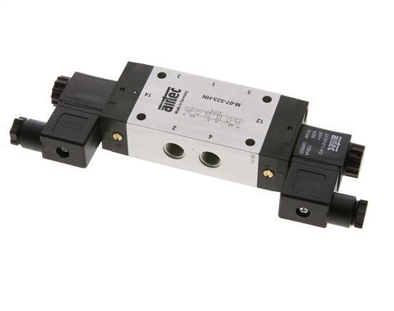 5/3 G1/4'' Auslass-Mittelmagnetventil 230V AC 3-8bar/42-112psi Airtec