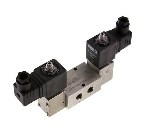 5/2 G1/4'' Bistabiles Magnetventil Edelstahl 24V DC 2-12bar/28-168psi