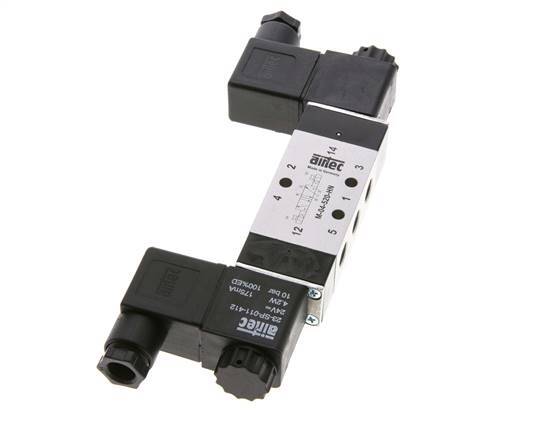 5/2 G1/8'' Bistabiles Magnetventil 24V AC 2,5-10bar/35,0-140psi Airtec