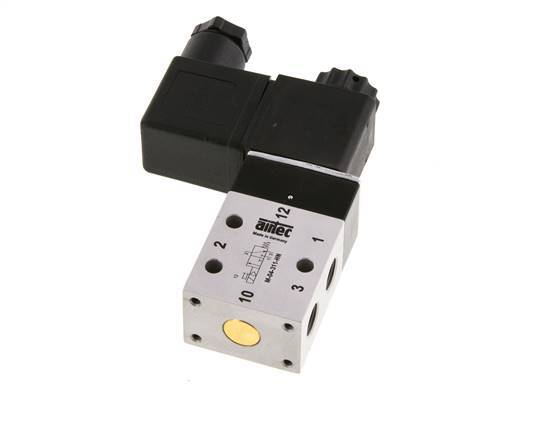 3/2 G1/8'' NC-Magnetventil 24V DC 2,5-10bar/35,0-140psi Airtec
