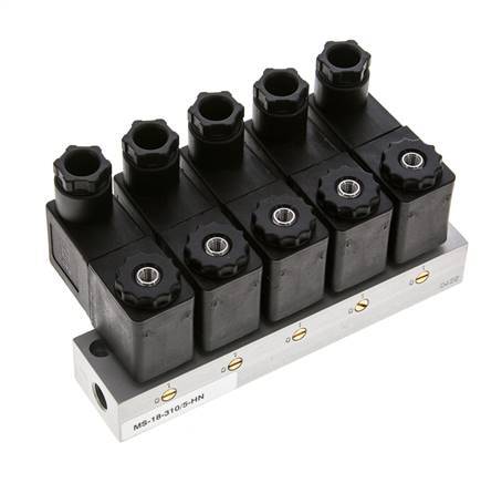 5x3/2 G1/8'' NC-Magnetventil 24V DC -0,95-10bar/-13,2-140psi Airtec