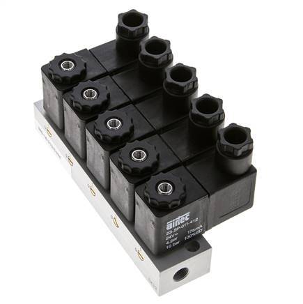 5x3/2 G1/8'' NC-Magnetventil 24V DC -0,95-10bar/-13,2-140psi Airtec
