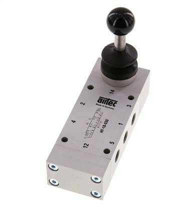 5/3 G1/8'' Center Closed Handhebelventil 0-10bar/0-140psi Airtec