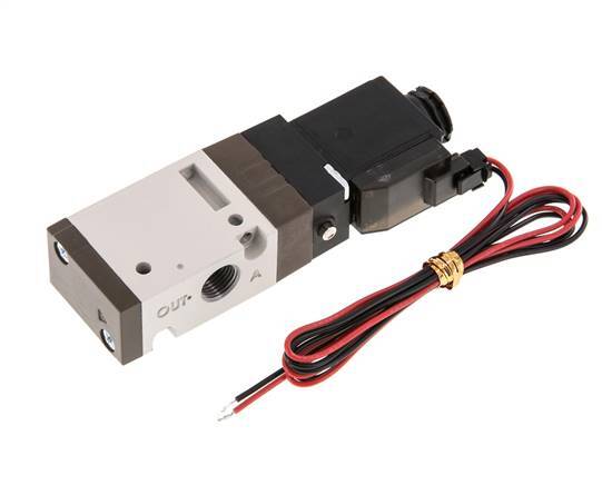 3/2 G1/8'' NC-Magnetventil 24V DC 1,5-10bar/21,0-140psi 2-poliger Stecker YPC