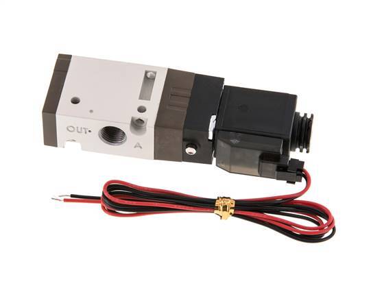 3/2 G1/8'' NC-Magnetventil 24V DC 1,5-10bar/21,0-140psi 2-poliger Stecker YPC
