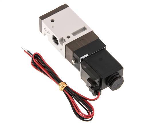 3/2 G1/8'' NC-Magnetventil 24V DC 1,5-10bar/21,0-140psi 2-poliger Stecker YPC