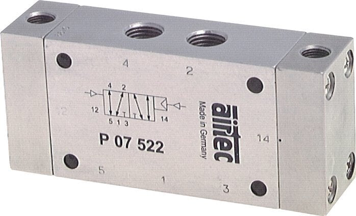 5/2 G1/2'' (G1/8'') Air Pilot Valve Dominant ATEX 0-10bar/0-140psi Airtec