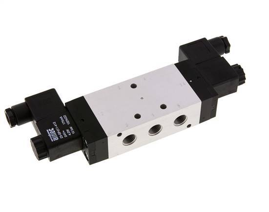5/3 G1/4'' Exhaust Center Solenoid Valve 115V AC 3-10bar/42-140psi Airtec