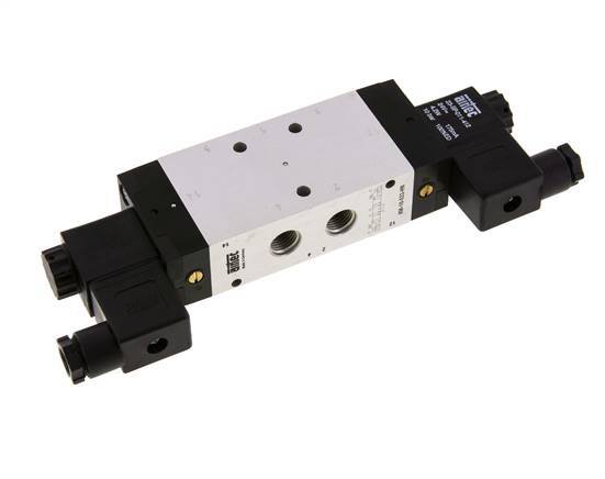5/3 G1/4'' Exhaust Center Solenoid Valve 115V AC 3-10bar/42-140psi Airtec