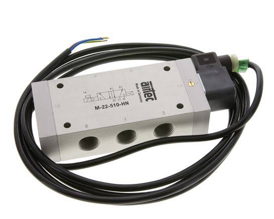 5/2 G1/2''-Magnetventil 24V DC ATEX 1-10bar/14-140psi Airtec