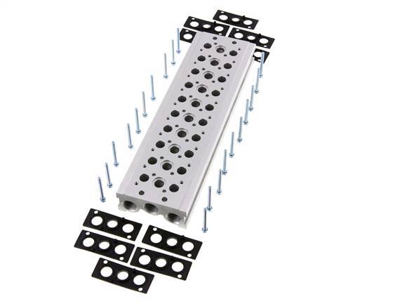 Verteiler 10-Stationen YPC SF2000 5/2 5/3-fach