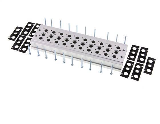 Verteiler 10-Stationen YPC SF2000 5/2 5/3-fach