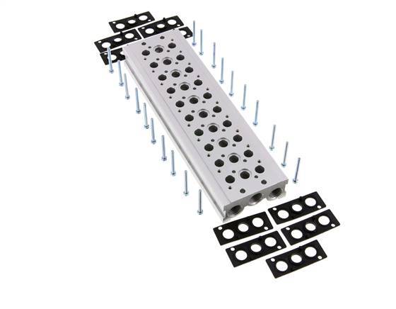 Verteiler 10-Stationen YPC SF2000 5/2 5/3-fach