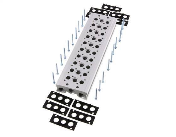 Verteiler 10-Stationen YPC SF2000 5/2 5/3-fach