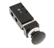 3/2 G1/4'' Universal Palm Button Ventil Schwarz 0-8bar/0-112psi E.MC