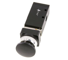3/2 G1/4'' Universal Palm Button Ventil Schwarz 0-8bar/0-112psi E.MC