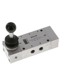 5/3 G1/8'' Mitte geschlossen Handhebelventil Raste 0-10bar/0-140psi Airtec
