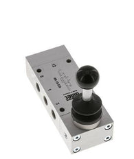 5/3 G1/8'' Mitte geschlossen Handhebelventil Raste 0-10bar/0-140psi Airtec