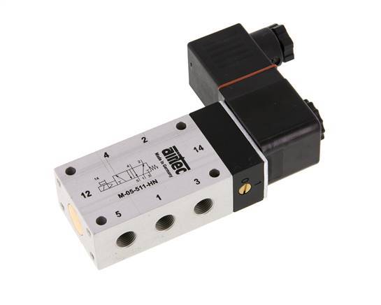 5/2 G1/8''-Magnetventil 24V DC ATEX 3-10bar/42-140psi Airtec