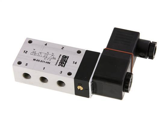 5/2 G1/8''-Magnetventil 24V DC ATEX 3-10bar/42-140psi Airtec