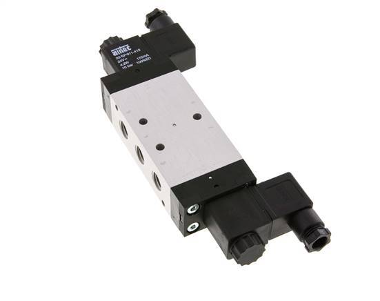 5/3 G1/4'' Center Closed Magnetventil 24V DC 3-10bar/42-140psi Airtec